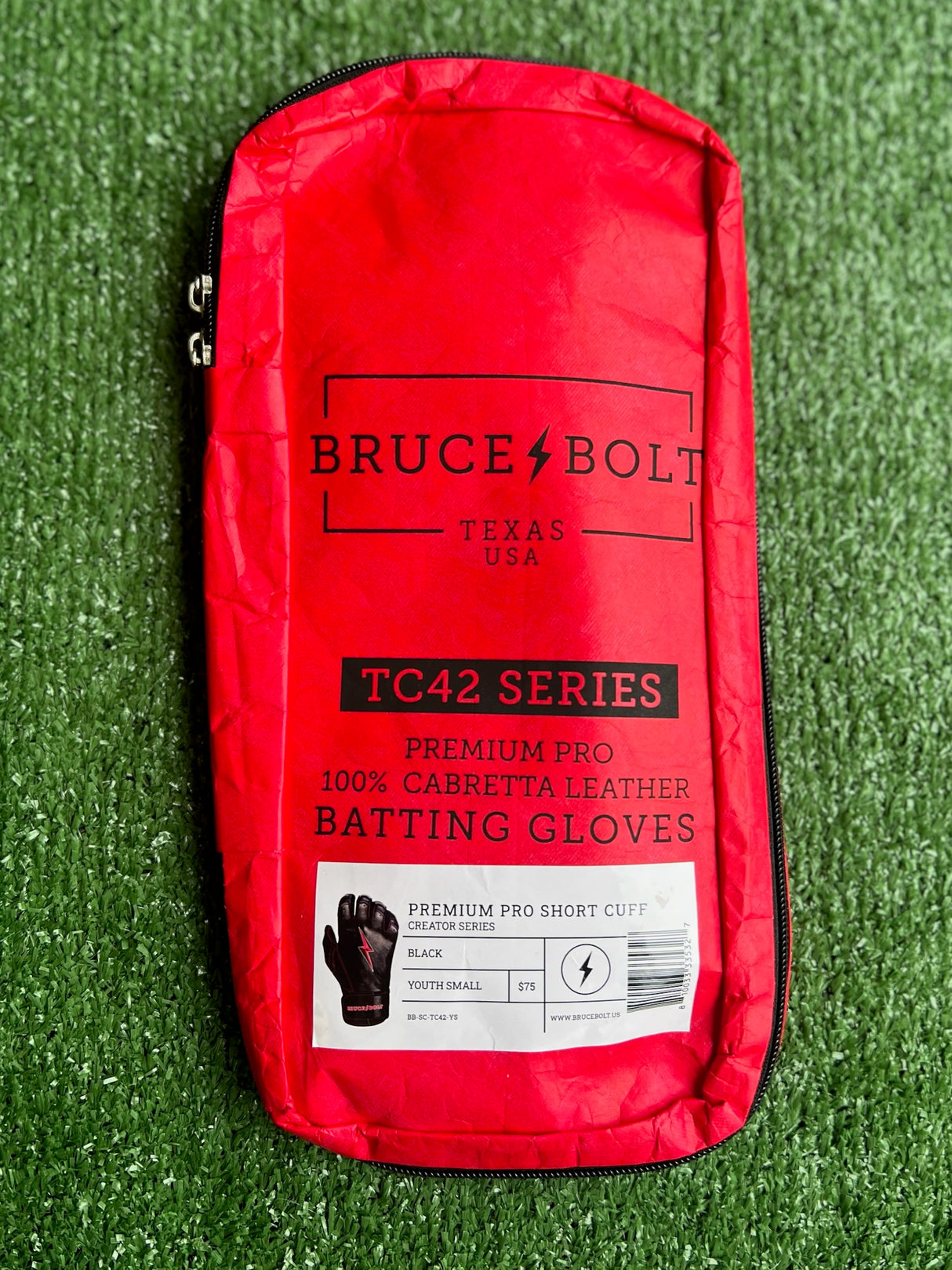 Bruce Bolt Creator Series TC42 Black Short Cuff Batting Gloves