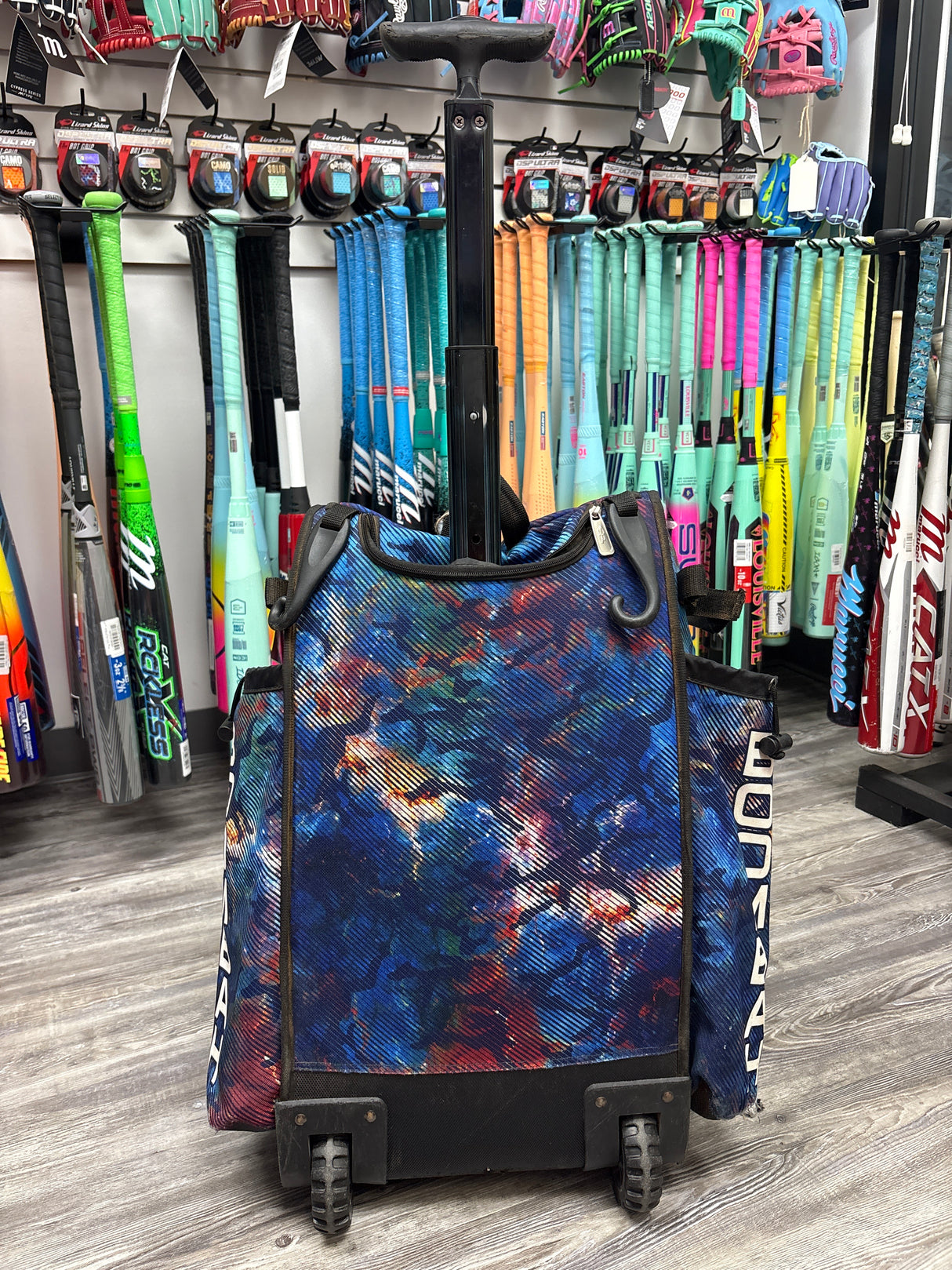 Used Boombah Roller Bag - Blue Tie Dye
