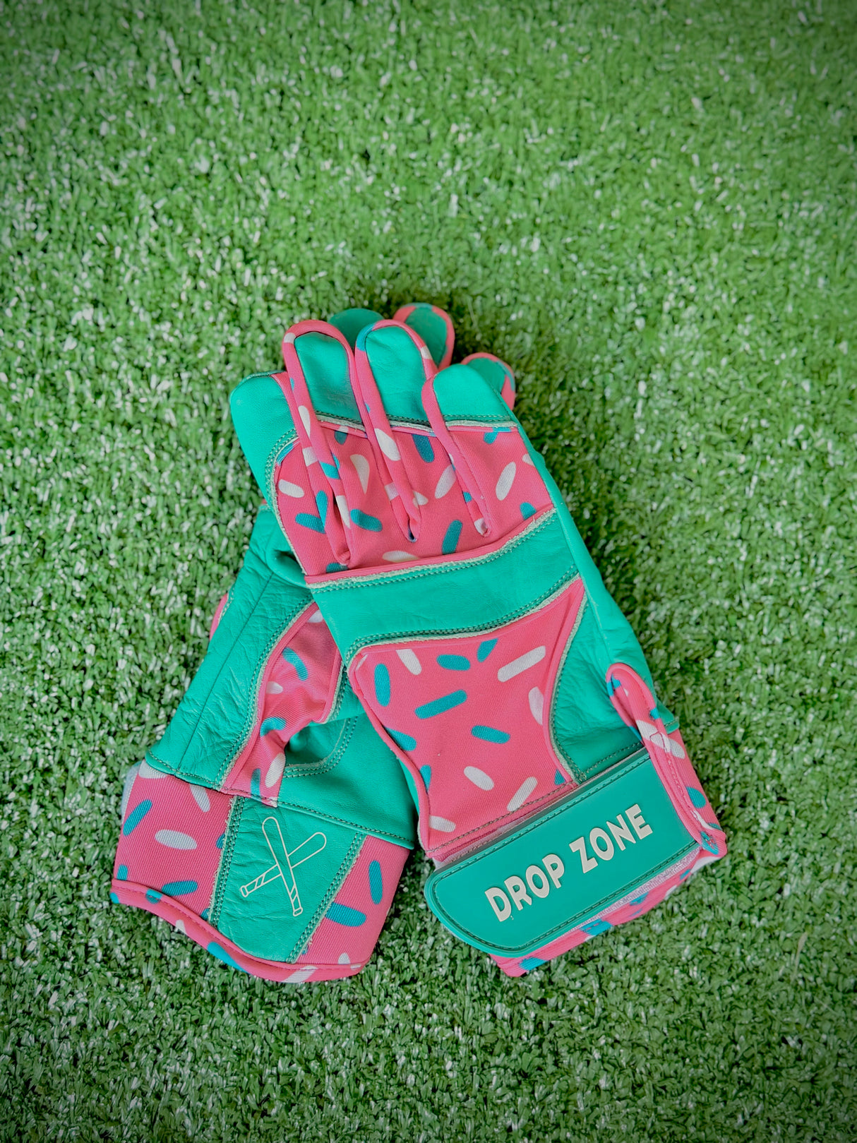 Drop Zone Sprinkle Series Short Cuff Batting Gloves - Miami