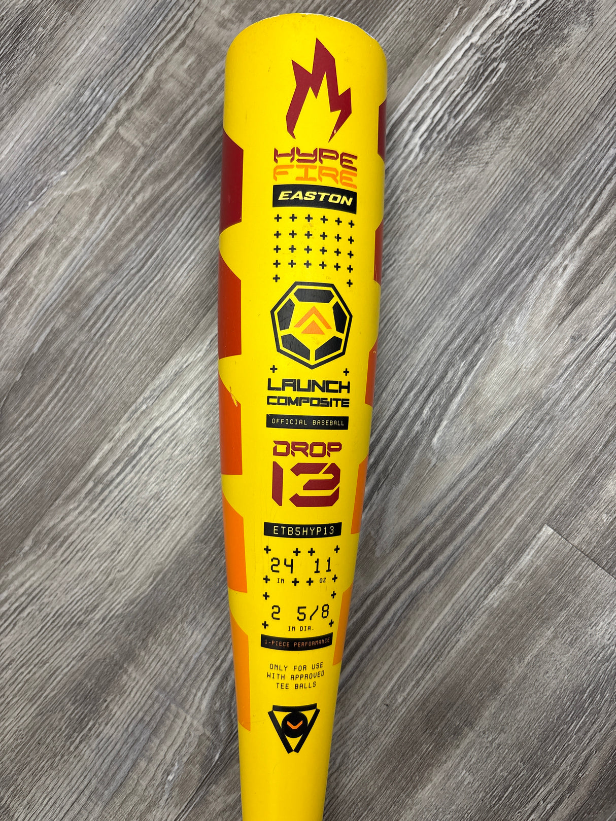 Used 2025 Easton Hype Fire 24/11 USA Bat Certified Drop 13 Tee Ball Bat