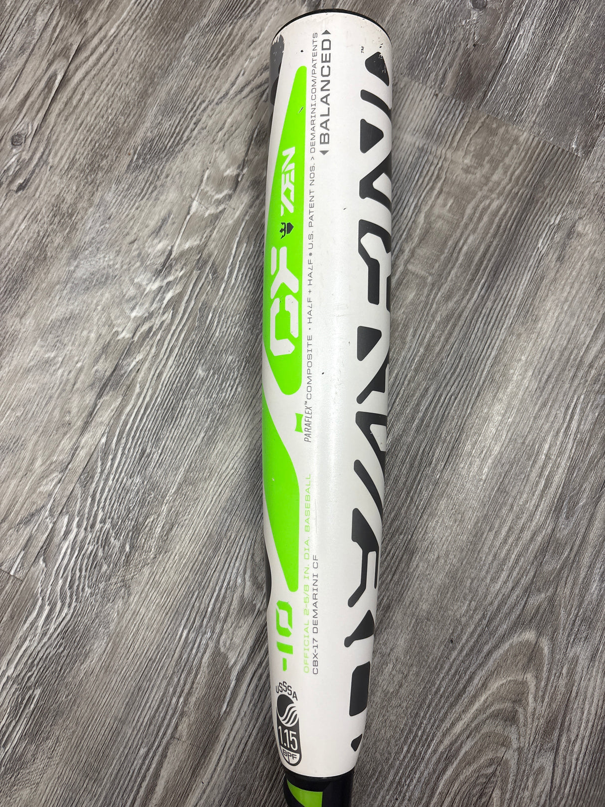 Used 2017 DeMarini Green Zen "The Goat" 32/22 USSSA Certified Drop 10