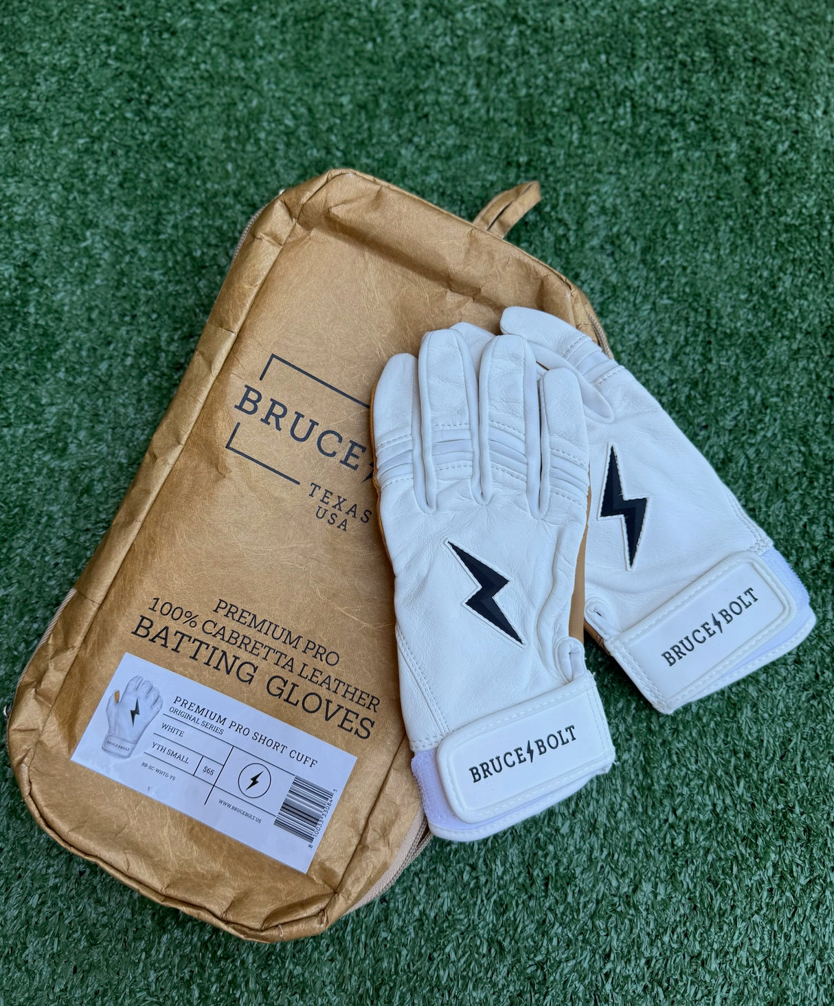 Bruce Bolt Original Series Navy Short Cuff Batting Gloves