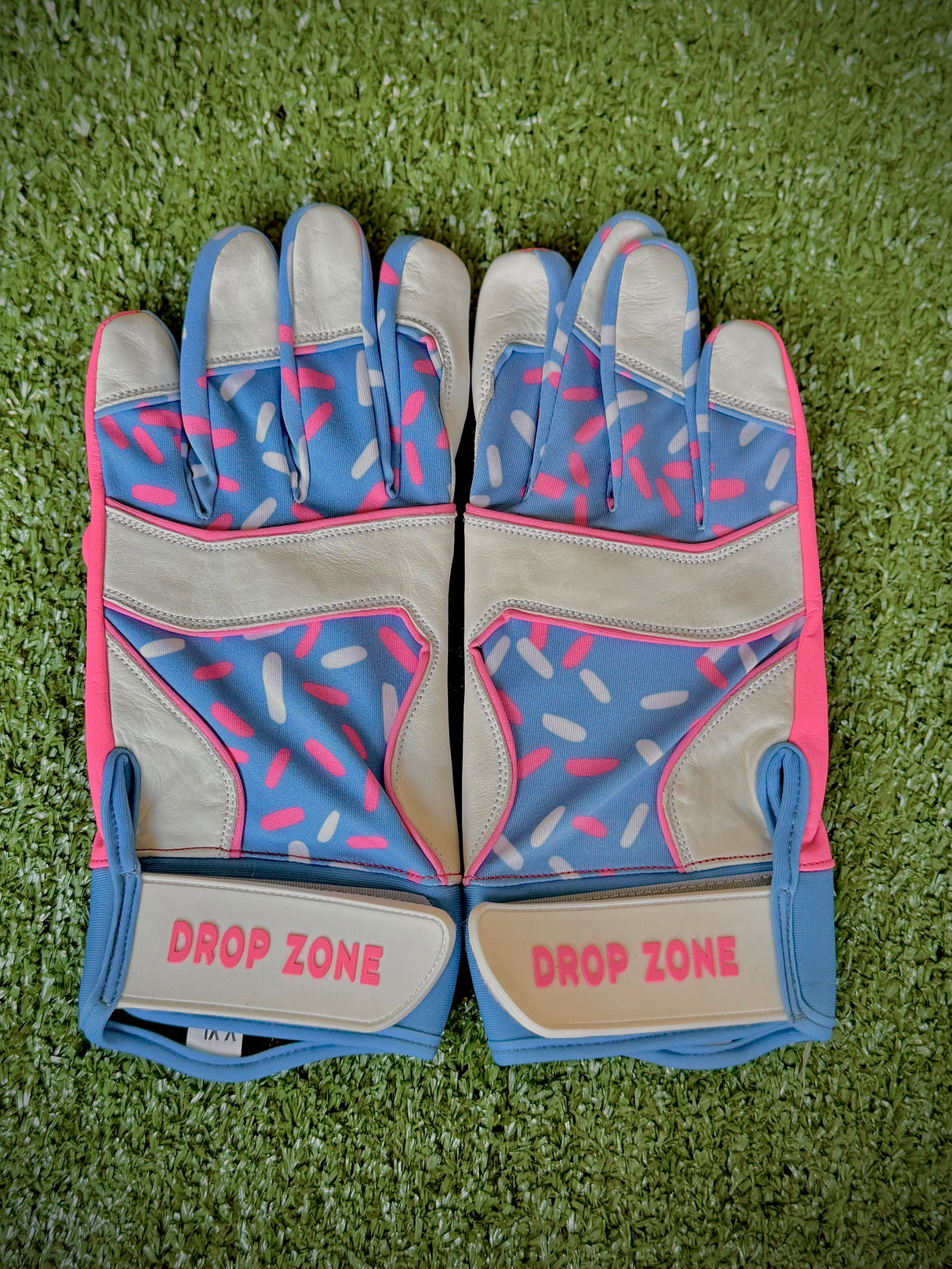 Drop Zone Sprinkle Series Short Cuff Batting Gloves - Cotton Candy