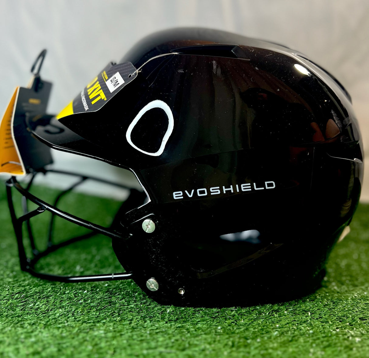 Black EvoShield XVT Batting Helmet with Softball Facemask - S/M