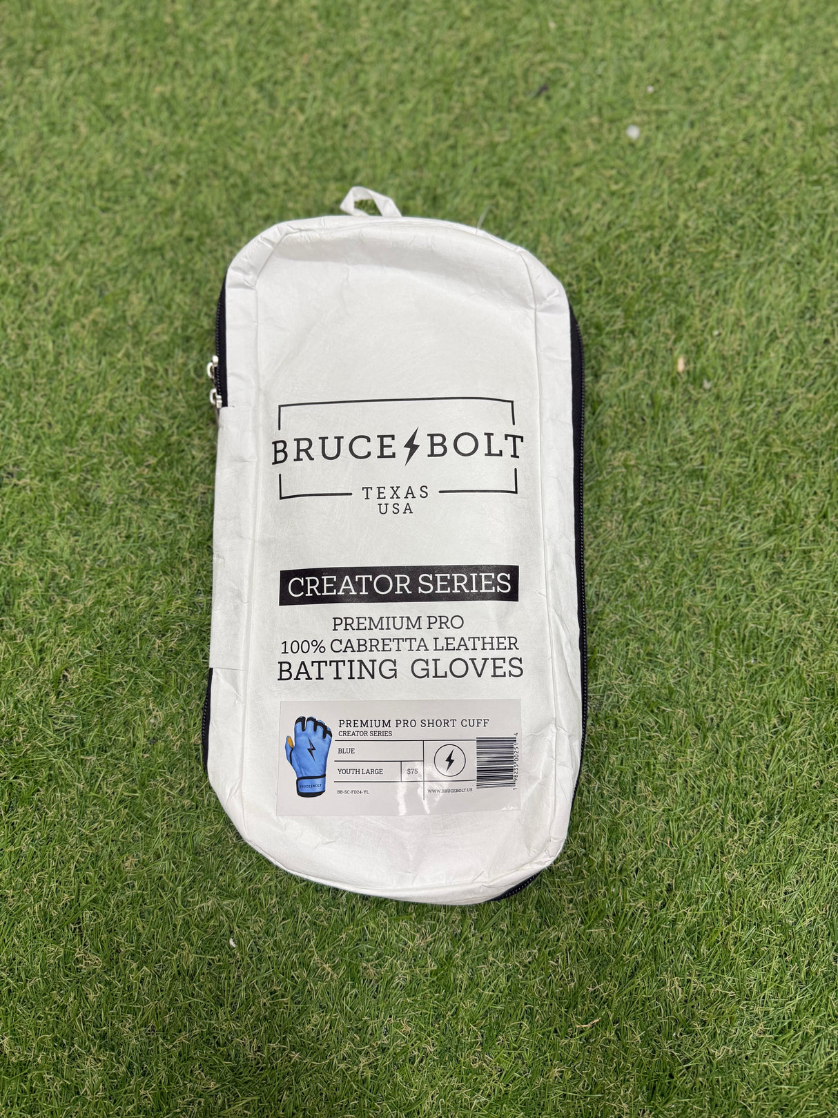 Bruce Bolt Creator Series Columbia Blue Short Cuff Batting Gloves