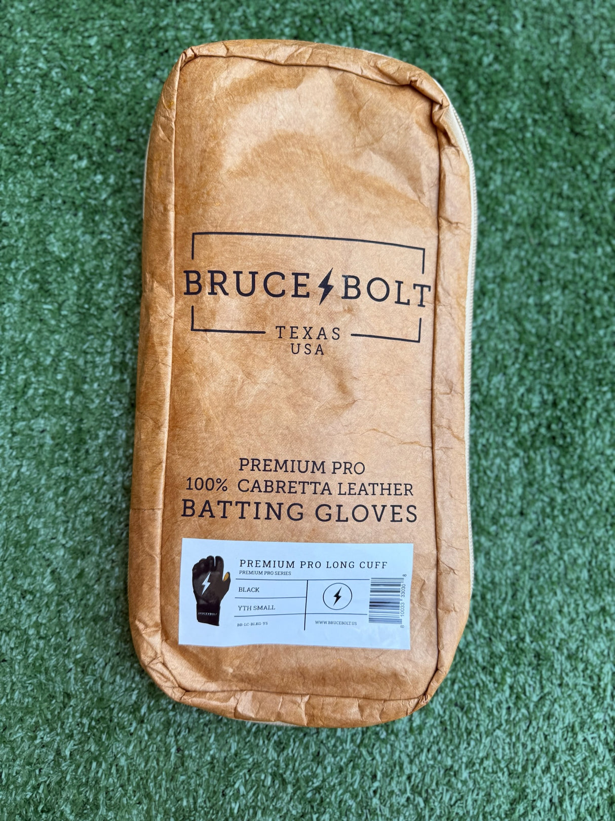Bruce Bolt Original Series Black Long Cuff Batting Gloves
