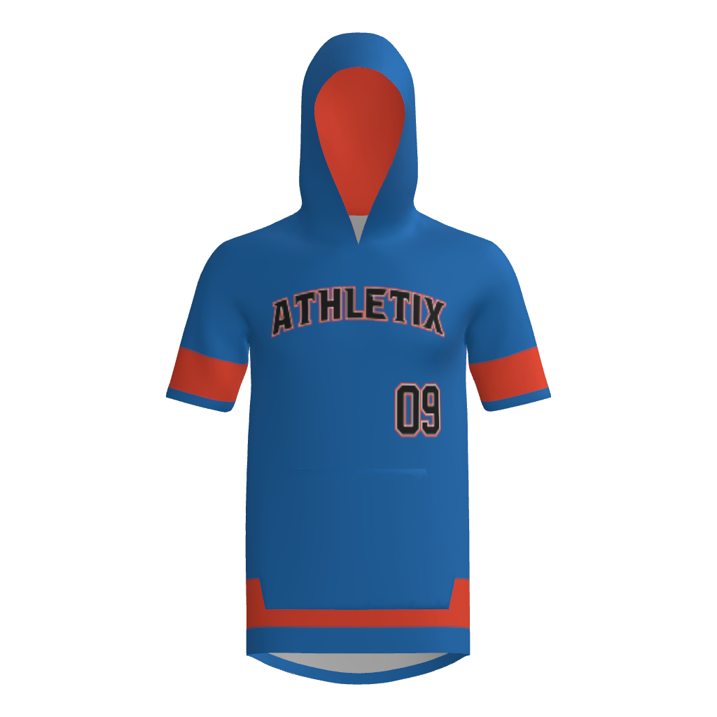 Kinetic Athletix Short Sleeve Sublimated Player Hoodie - Blue
