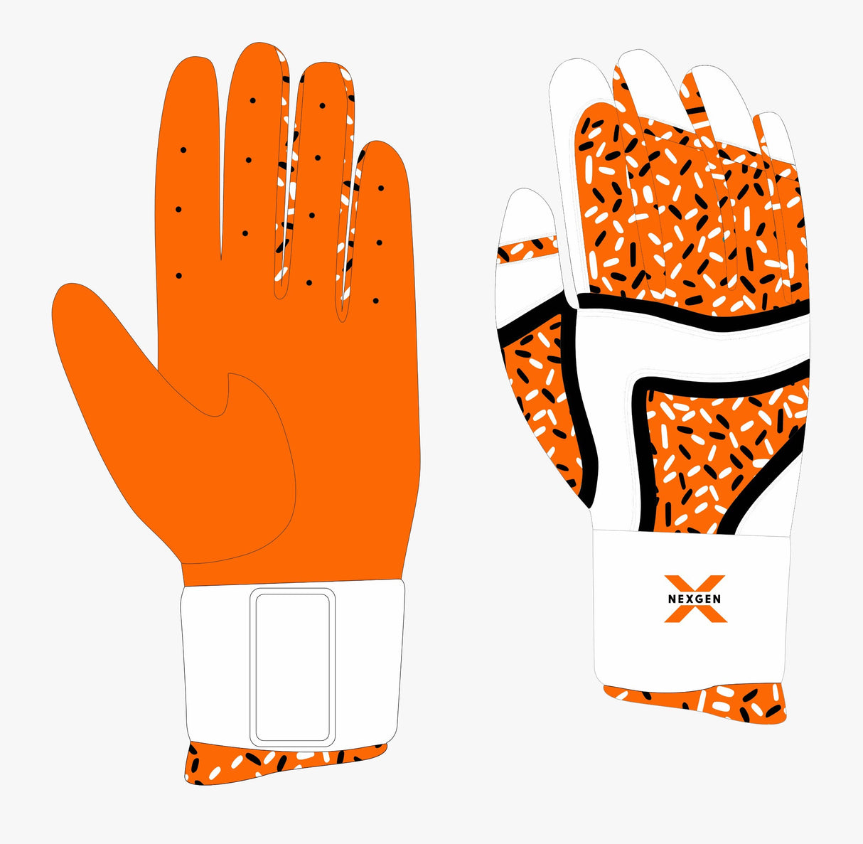 Drop Zone Sprinkle Series Long Cuff Batting Gloves - NexGen