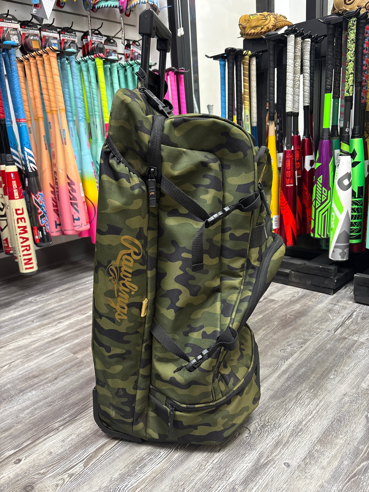 Used Rawlings Gold Collection Wheeled Bag - Camo