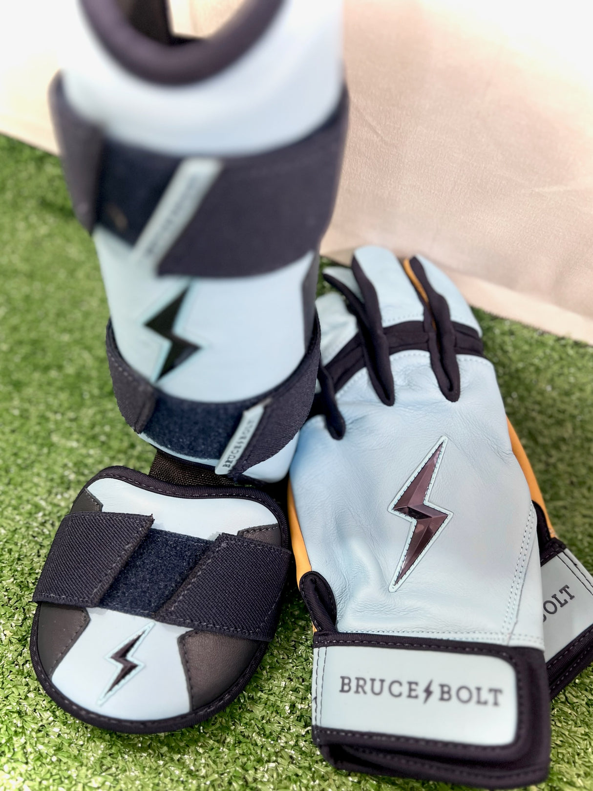 Bruce Bolt Signature Series Youth Size Leg Guard - Carolina Blue