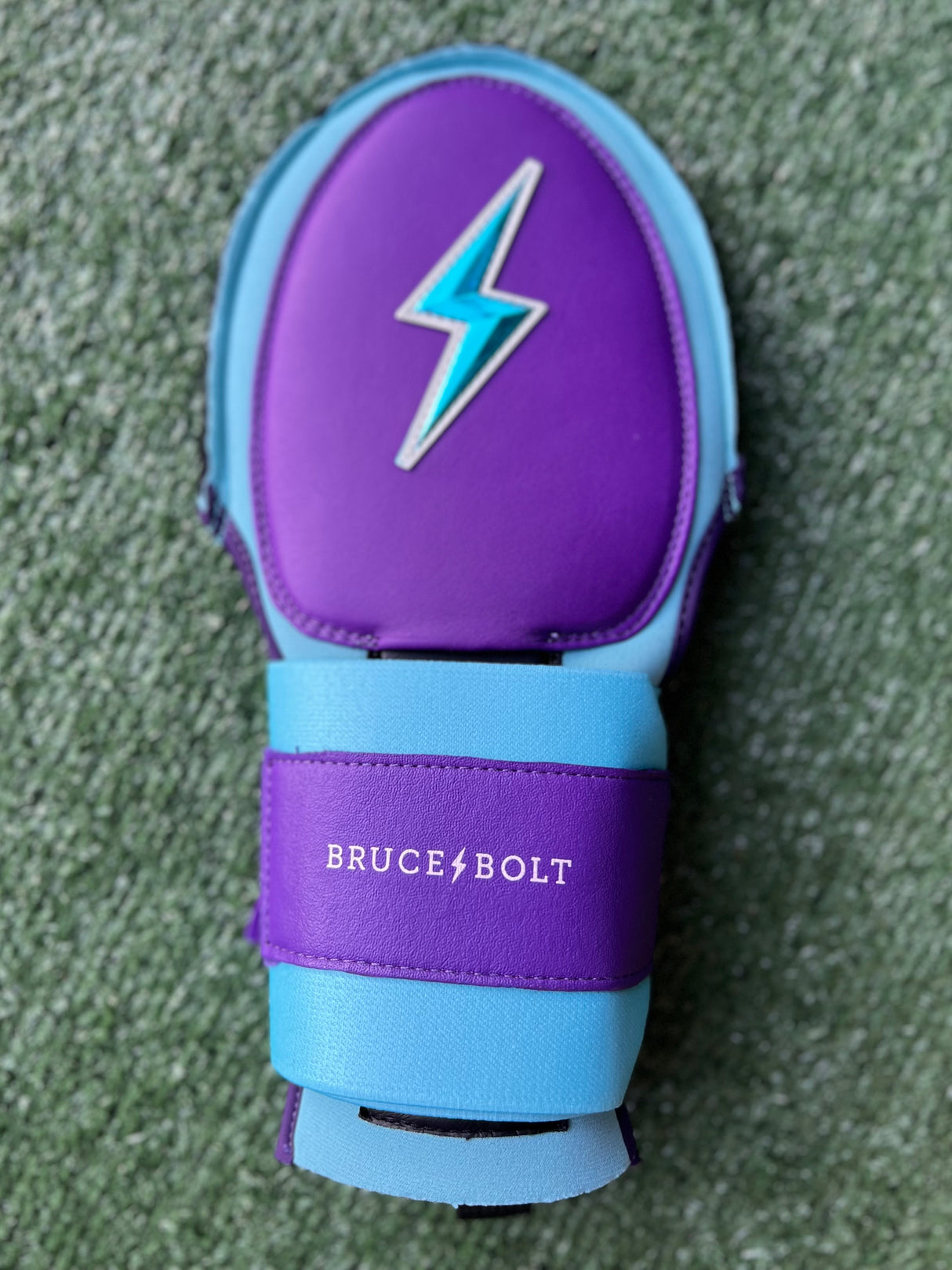 Bruce Bolt Martel Series Adult Sized Sliding Mitt - Purple/Teal