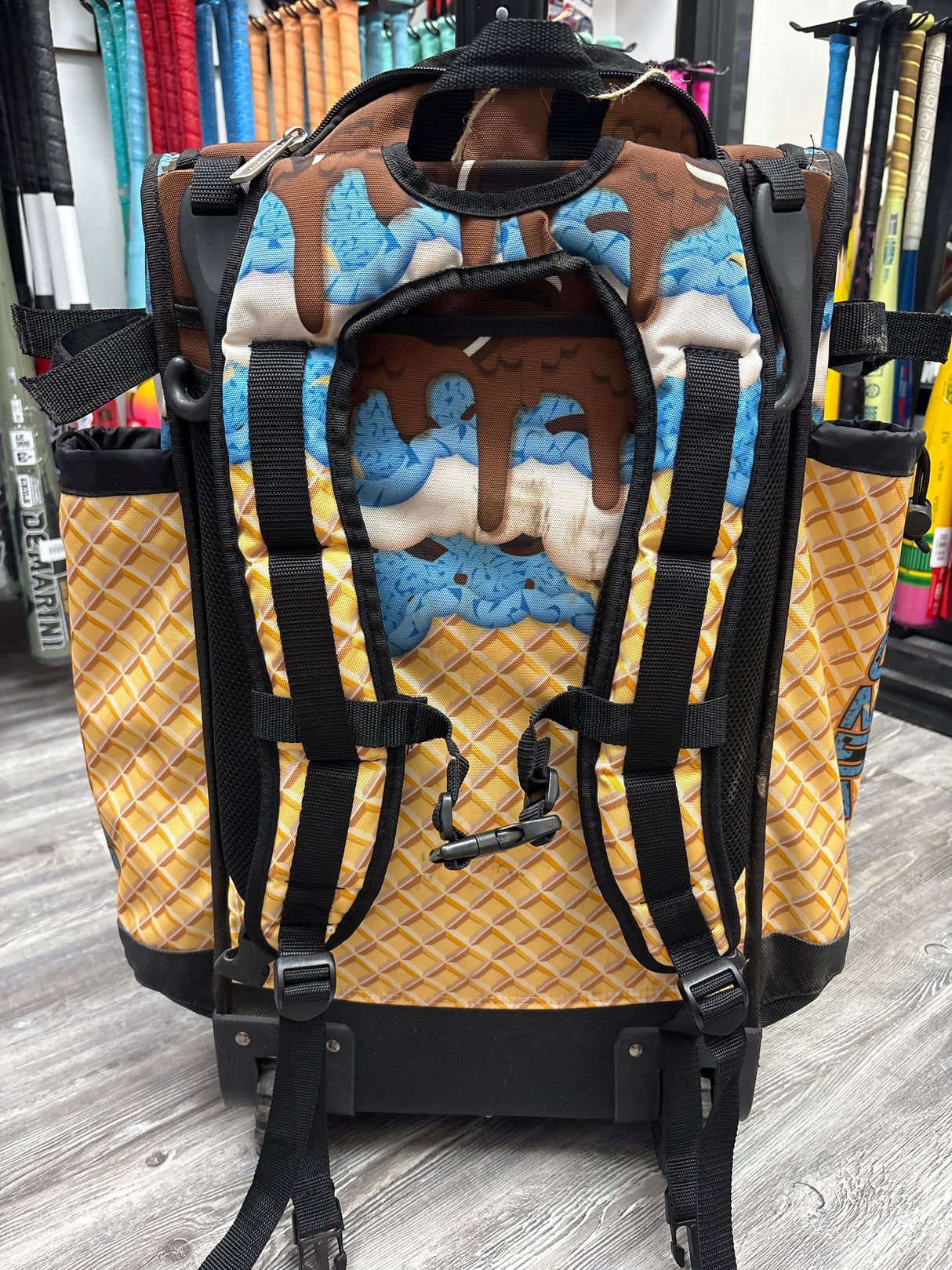 Used Superpack Hybrid Rolling Bat Bag Ice Cream Monster Cookie
