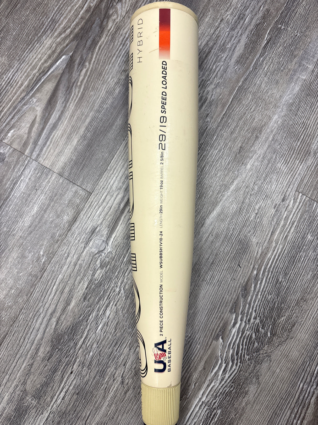 Used 2024 Warstic BoneSaber Hybrid 29/19 USA Bat Certified Drop 10