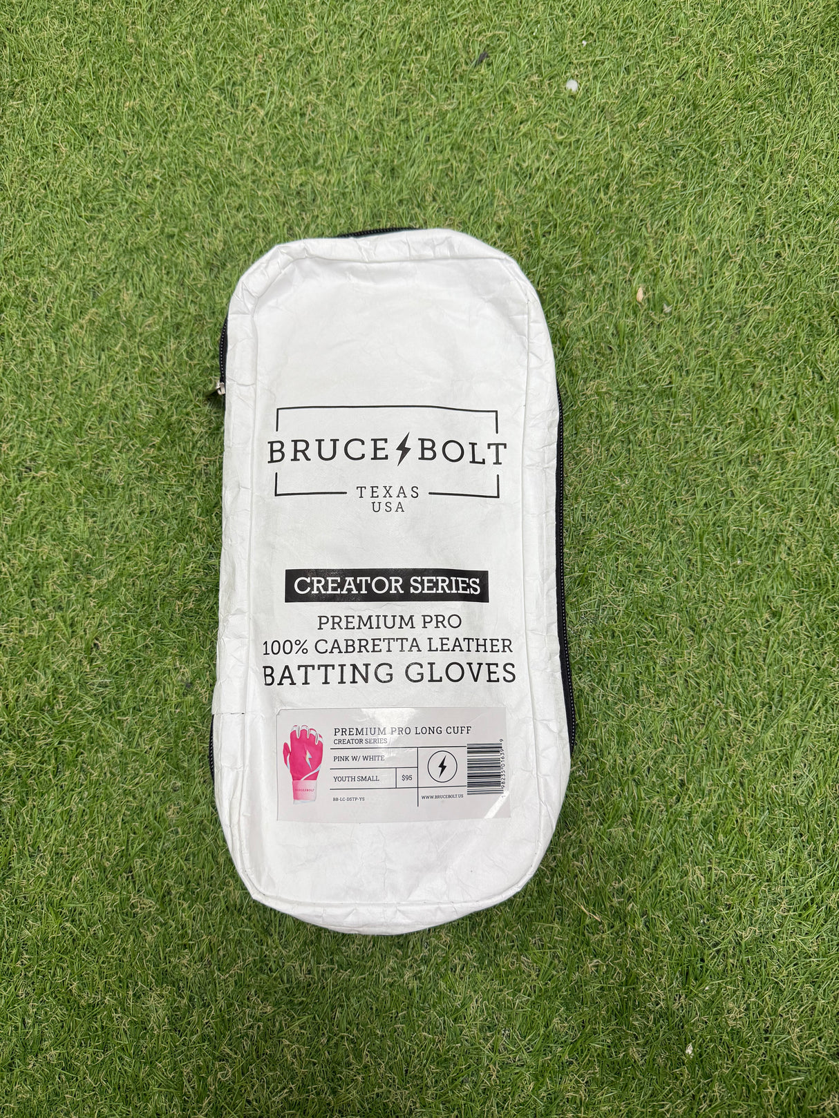 Bruce Bolt Creator Series Dusty Pink Long Cuff Batting Gloves