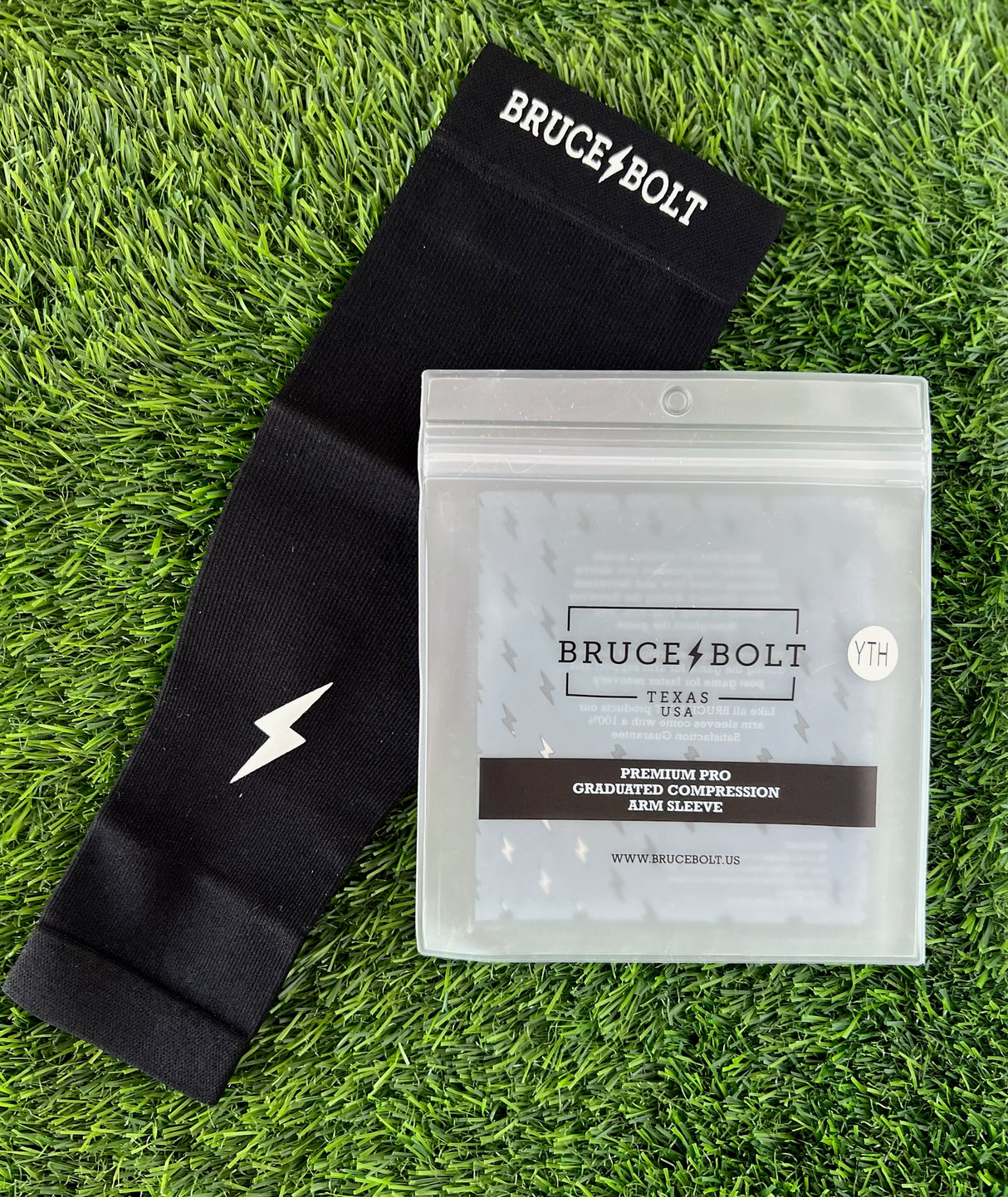 Bruce Bolt Graduated Compression Premium Full Arm Sleeve - Black