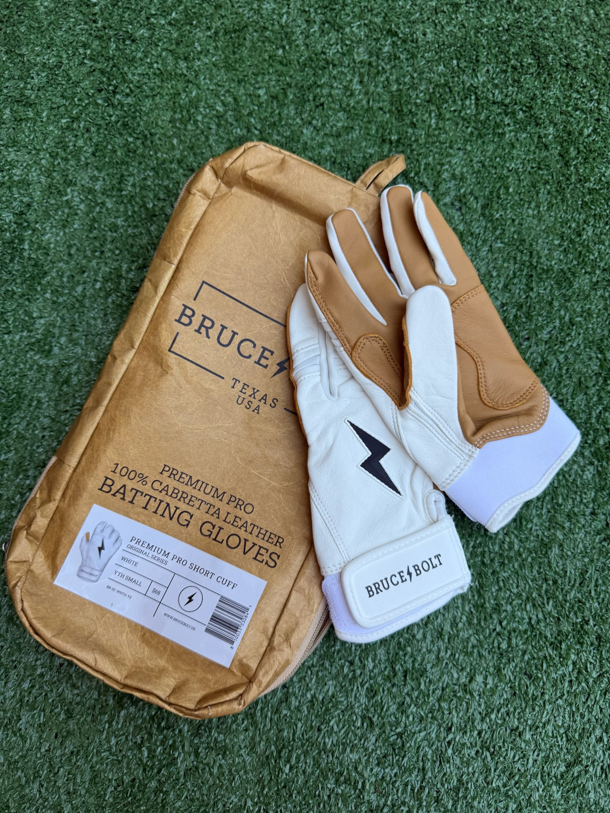 Bruce Bolt Original Series Navy Short Cuff Batting Gloves