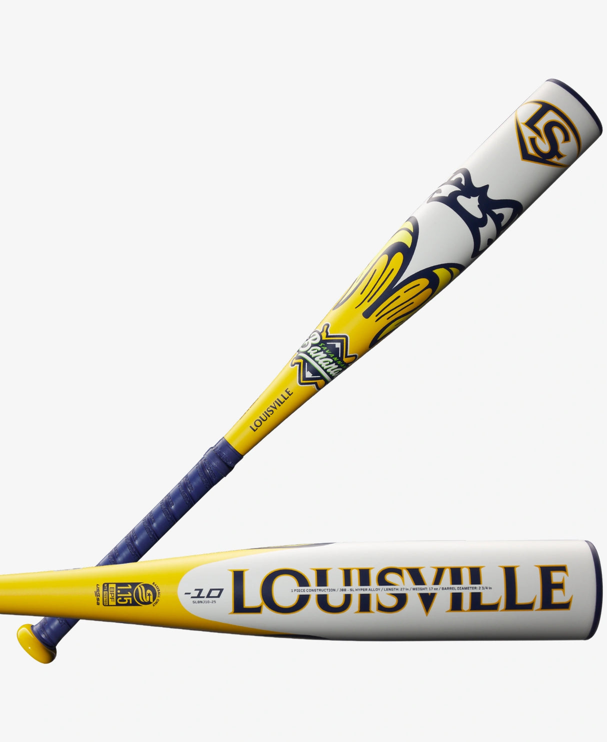 New Louisville Slugger 2025 Savannah Bananas JBB 2 ¾” (-10) SL USSSA Baseball Bat