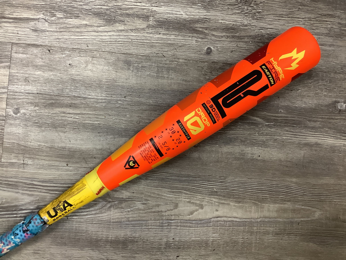 Used 2025 Easton Hype Fire 30/20 USA Bat Certified Drop 10