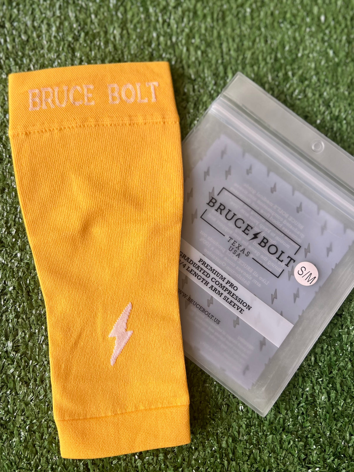 Bruce Bolt Graduated Compression Premium 3/4 Arm Sleeve - Yellow