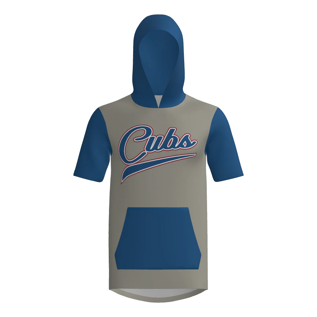 Cubs Short Sleeve Sublimated Hoodie