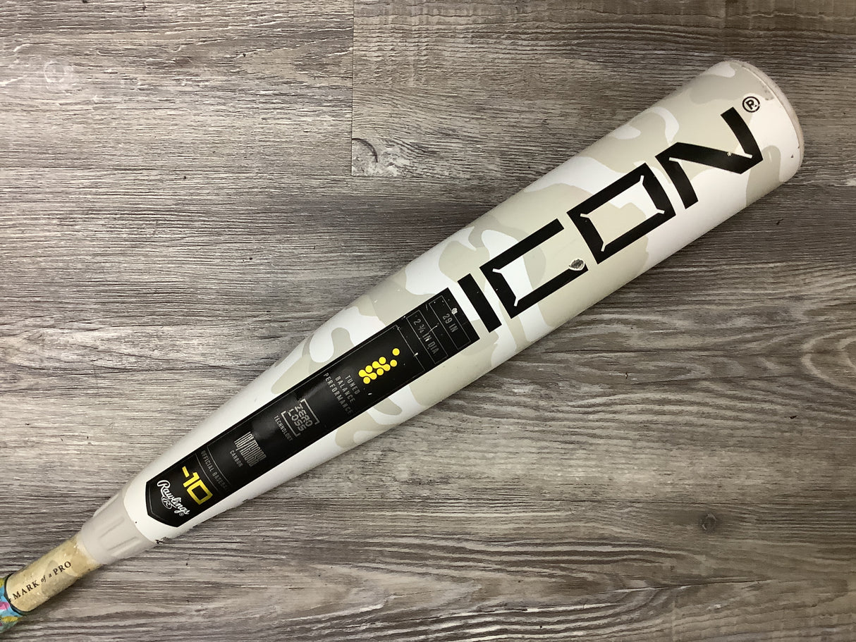 Used 2025 Rawlings Icon 29/19 USSSA Certified Drop 10