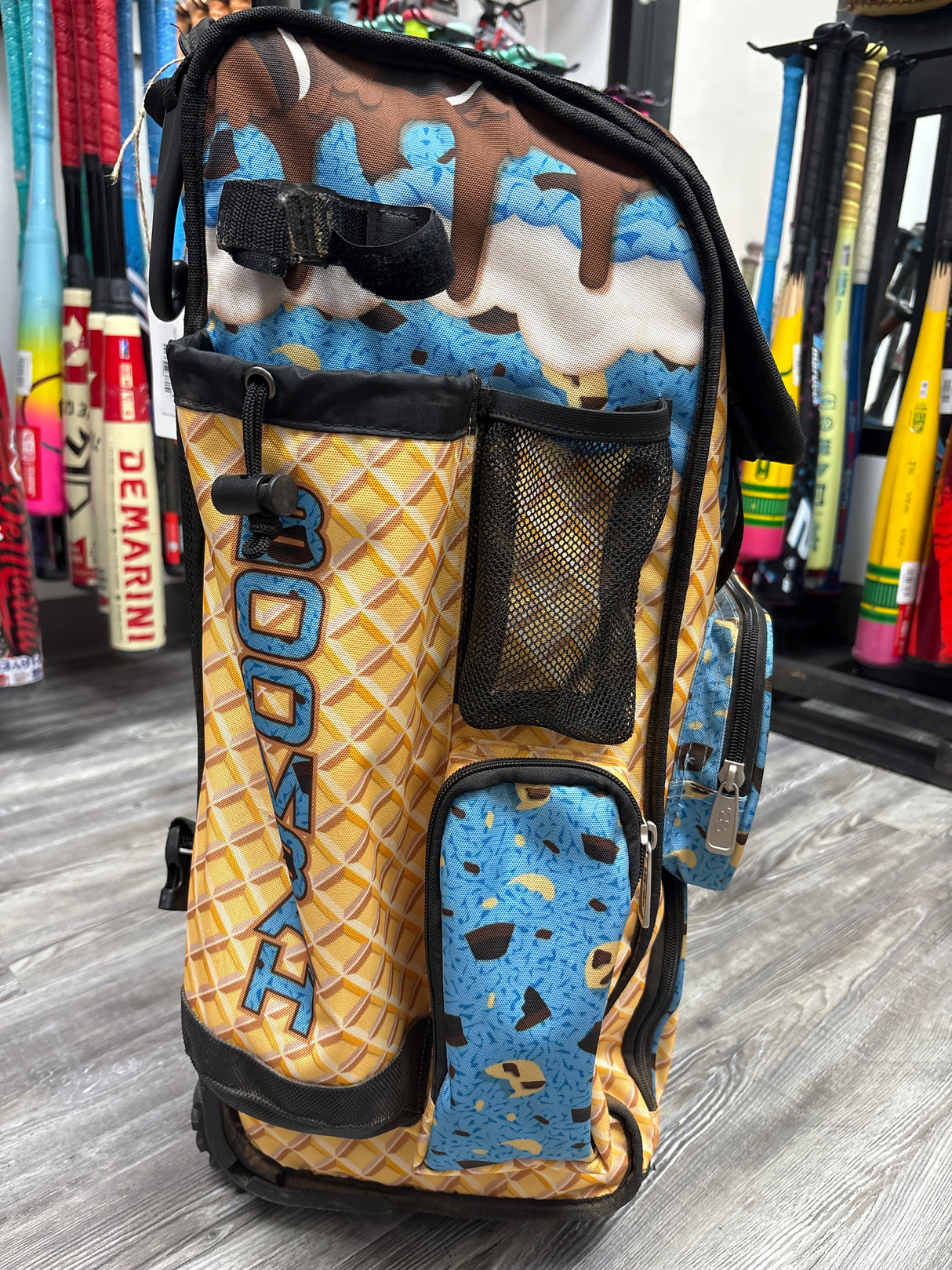 Used Superpack Hybrid Rolling Bat Bag Ice Cream Monster Cookie