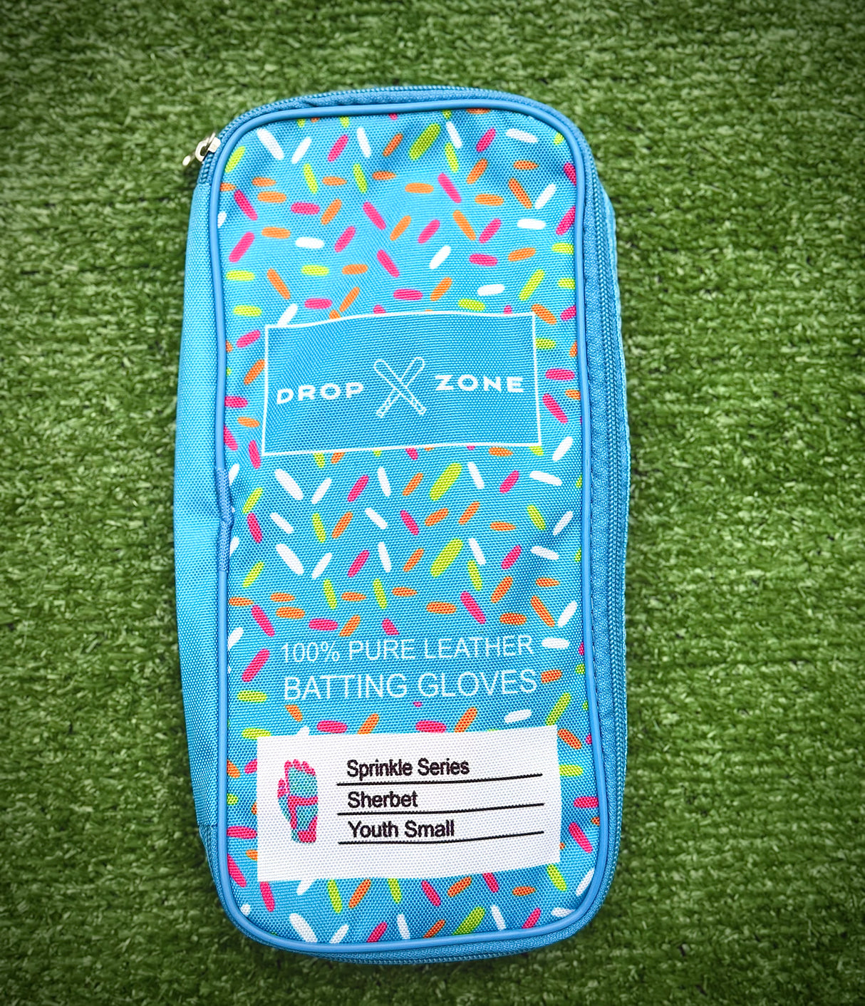 Drop Zone Sprinkle Series Short Cuff Batting Gloves - Sherbet