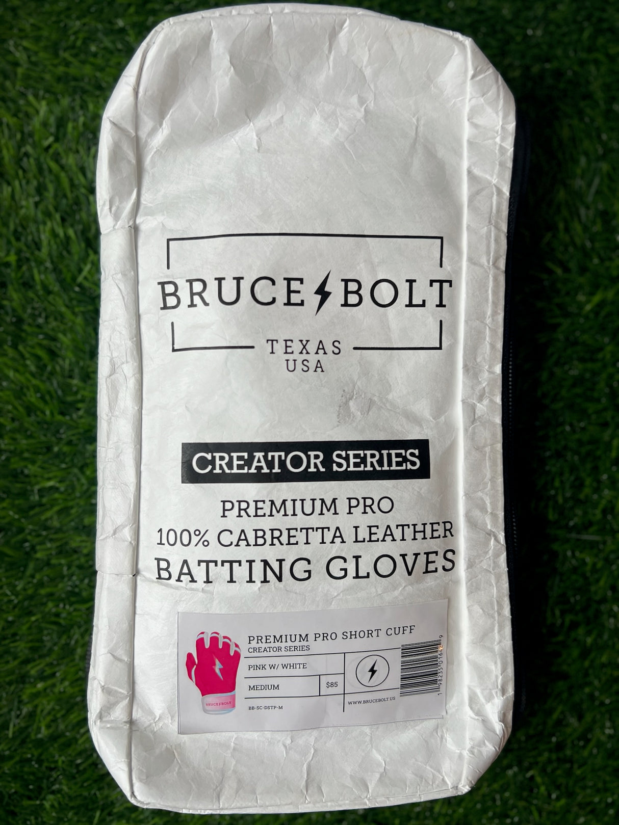Bruce Bolt Creator Series Dusty Pink Short Cuff Batting Gloves
