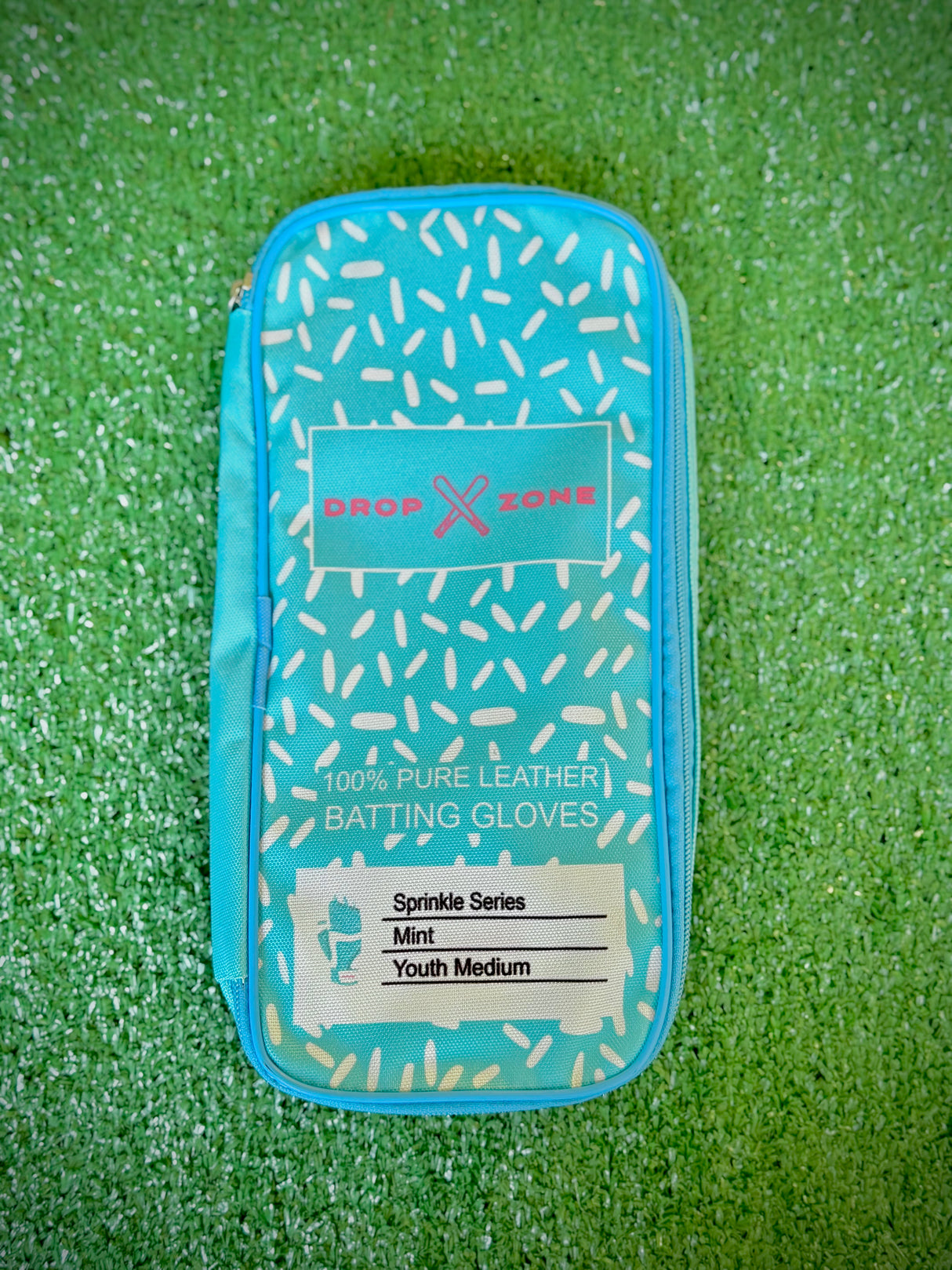 Drop Zone Sprinkle Series Short Cuff Batting Gloves - Mint