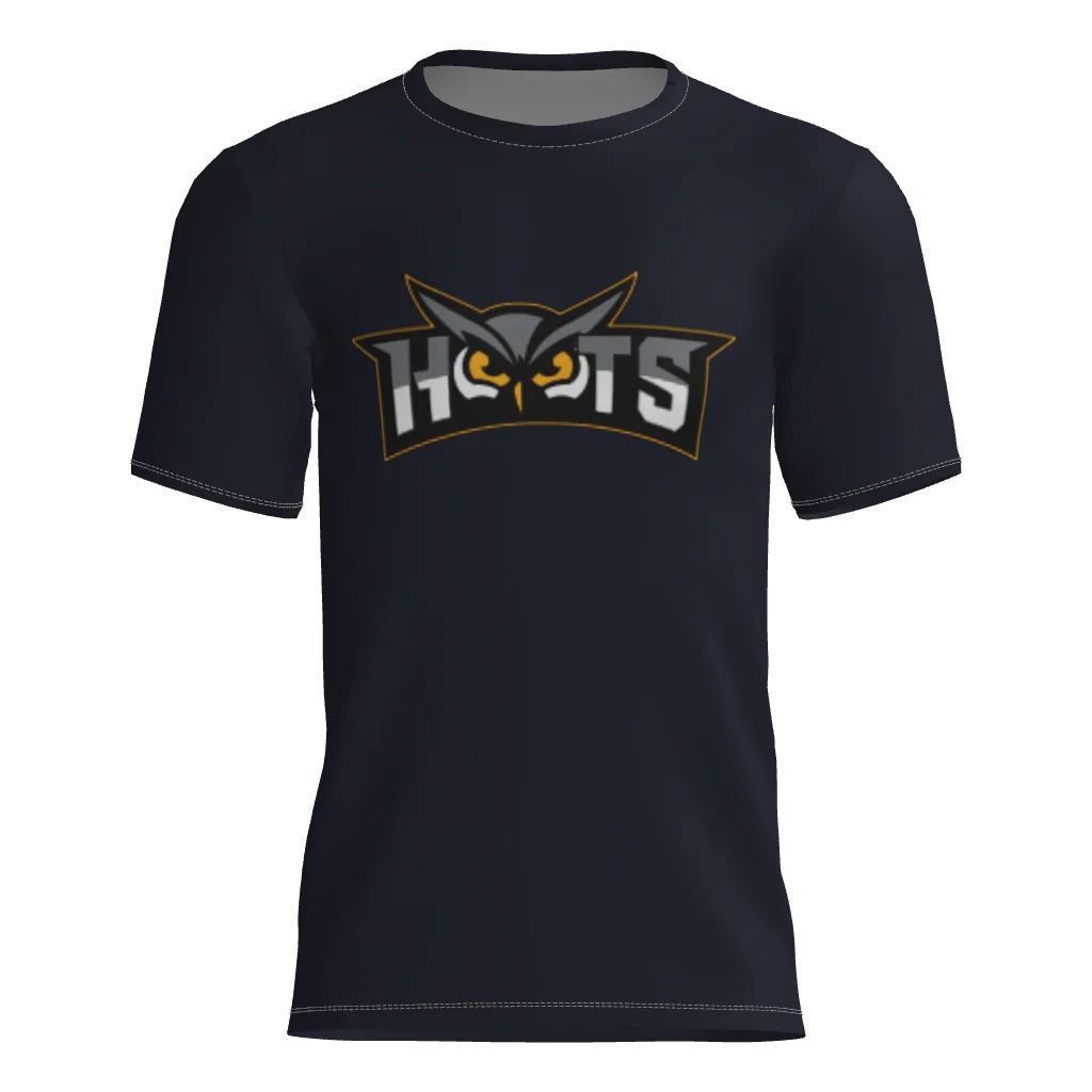 Hoots Short Sleeve Dri-Gear DTF Tee Shirt W/Number