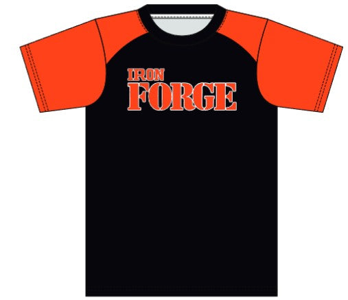 Iron Forge Crew Neck Game Jersey - Black/Orange
