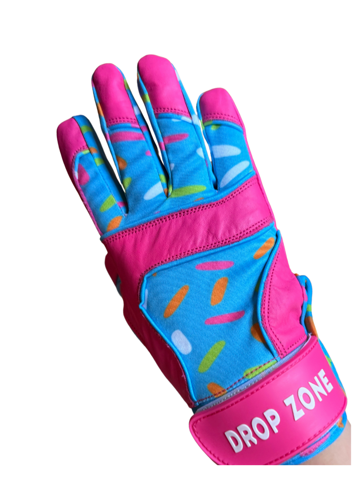 Drop Zone Sprinkle Series Short Cuff Batting Gloves - Sherbet