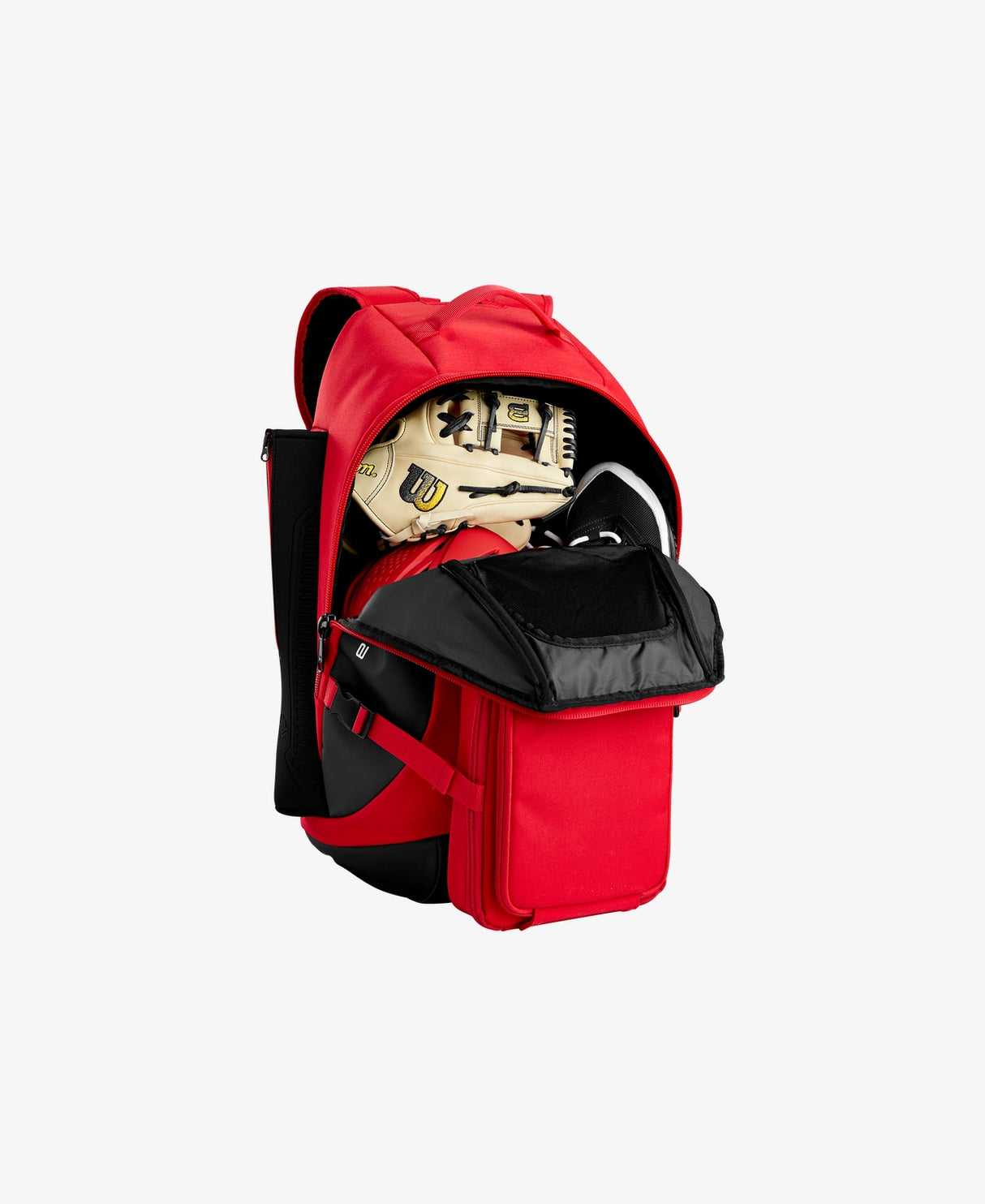 New EvoShield Recruit Backpack with Dugout Cubby - Scarlet