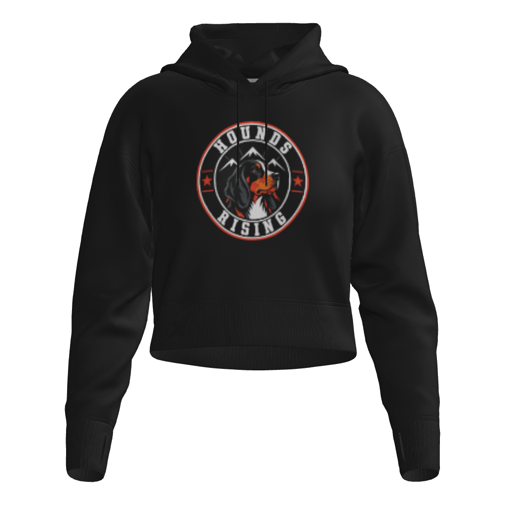 Hustlin' Hounds Women's Fleece Crop Hoodie