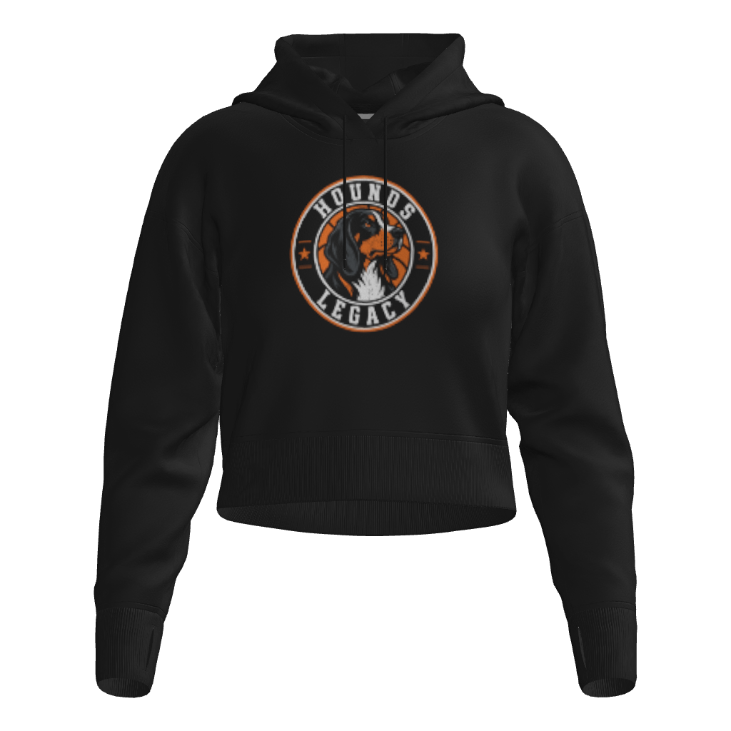 Hustlin' Hounds Women's Fleece Crop Hoodie