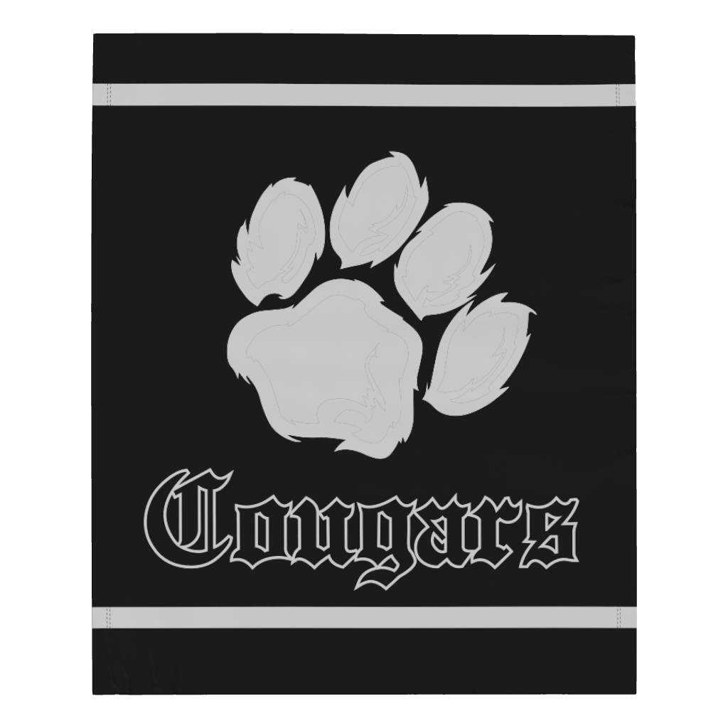 Campbell County Middle School Microfleece Blanket - Black/White (50" W X 60" L)