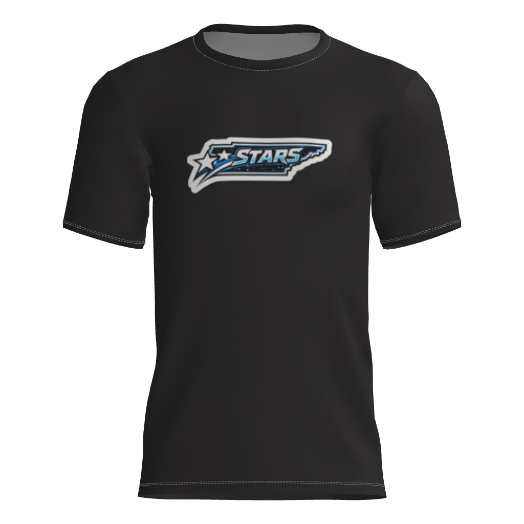 The Stars Short Sleeve Dri-Gear Sublimated Player Tee Shirt - Black