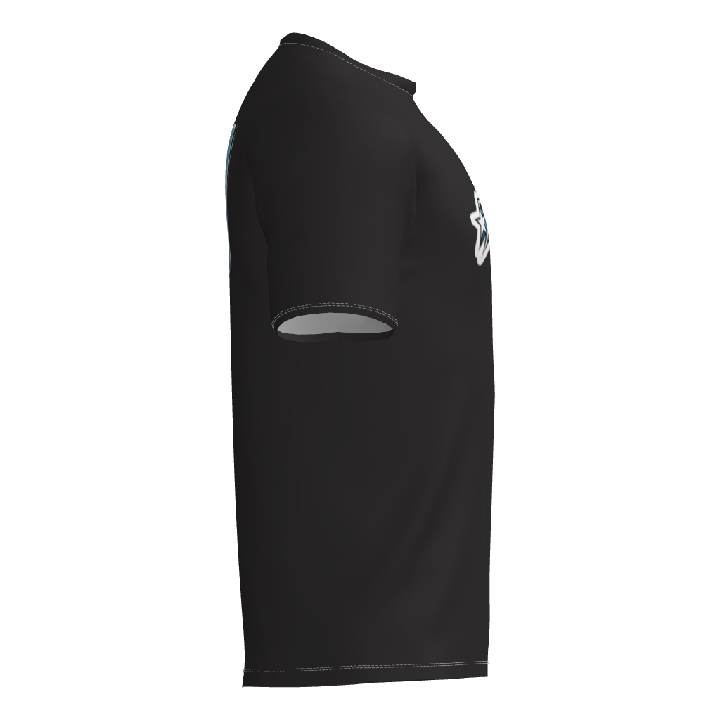 The Stars Short Sleeve Dri-Gear Sublimated Player Tee Shirt - Black