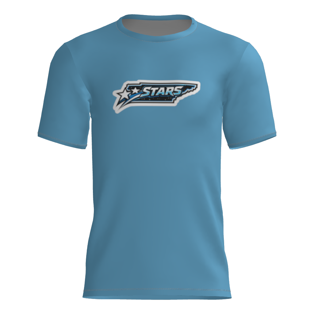 The Stars Short Sleeve Dri-Gear Sublimated Player Tee Shirt - Blue