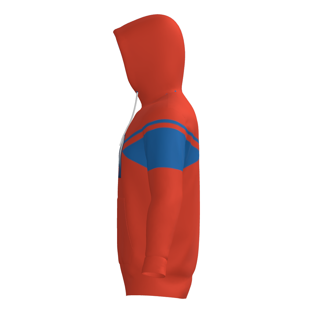 Kinetic Athletix Sublimated Fleece Player Hoodie - Orange/Blue