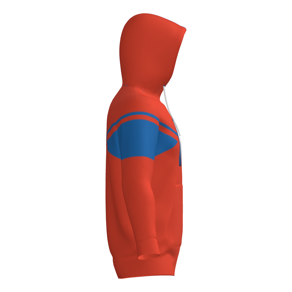 Kinetic Athletix Sublimated Fleece Player Hoodie - Orange/Blue