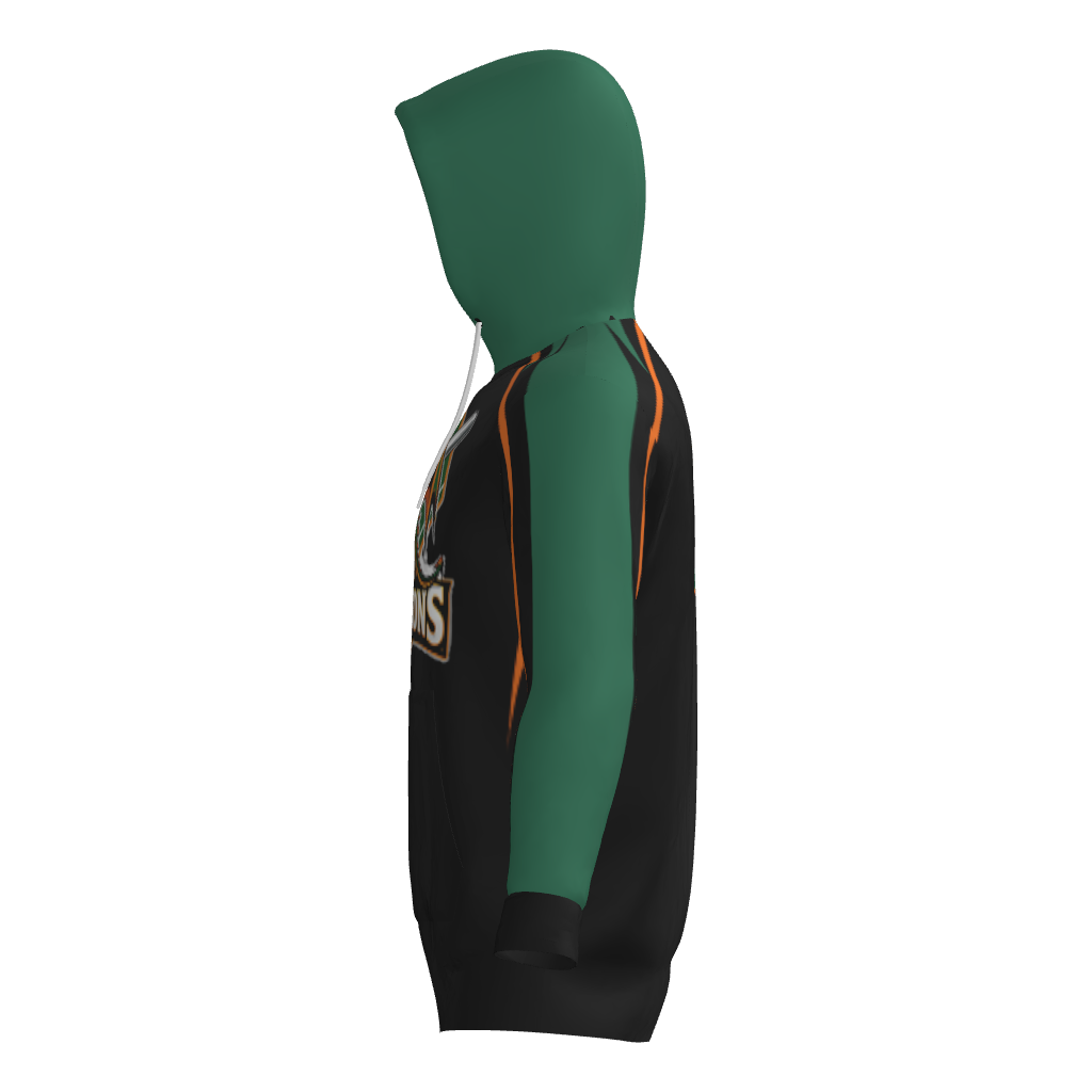 Dirt Dragons Sublimated Fleece Player Hoodie - Forest Green/Black
