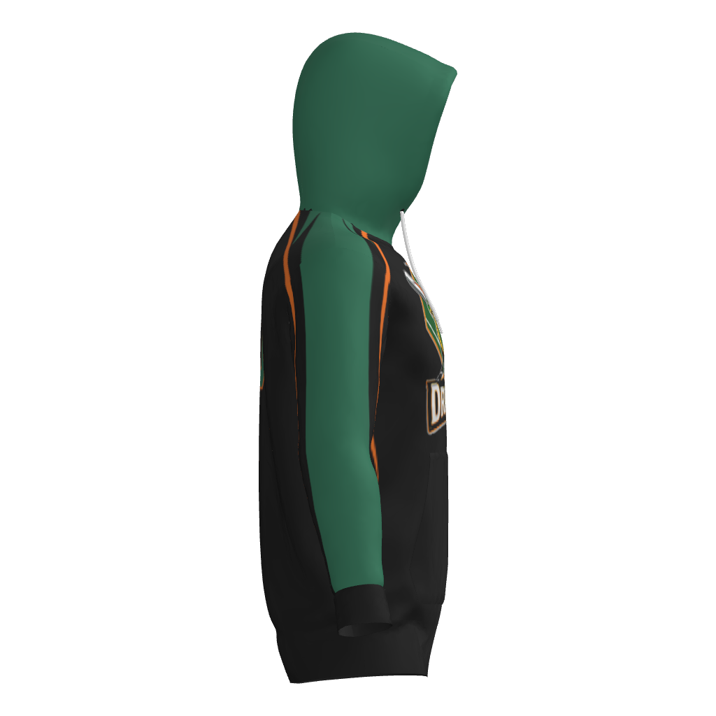 Dirt Dragons Sublimated Fleece Player Hoodie - Forest Green/Black