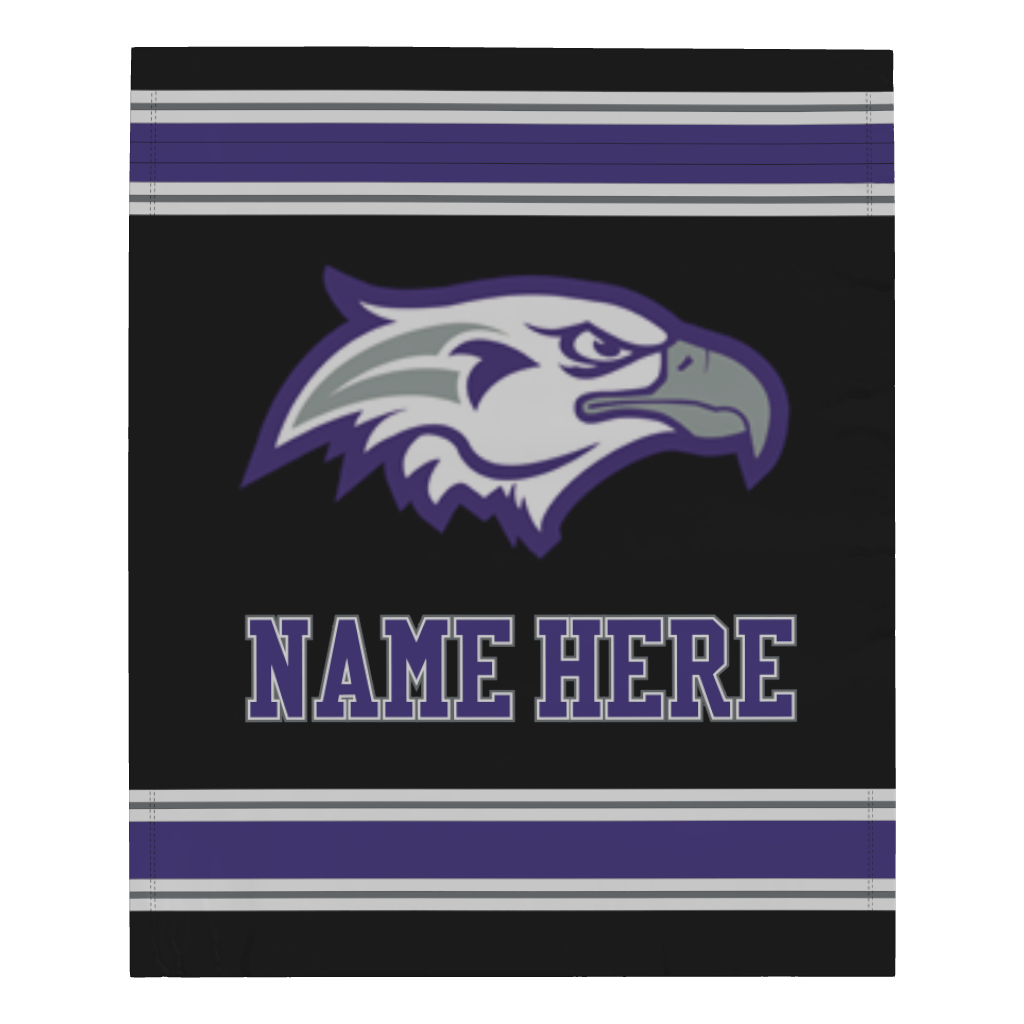 Maryville Christian Microfleece Blanket - Eagle Head W/Stripes 50" W X 60" L)