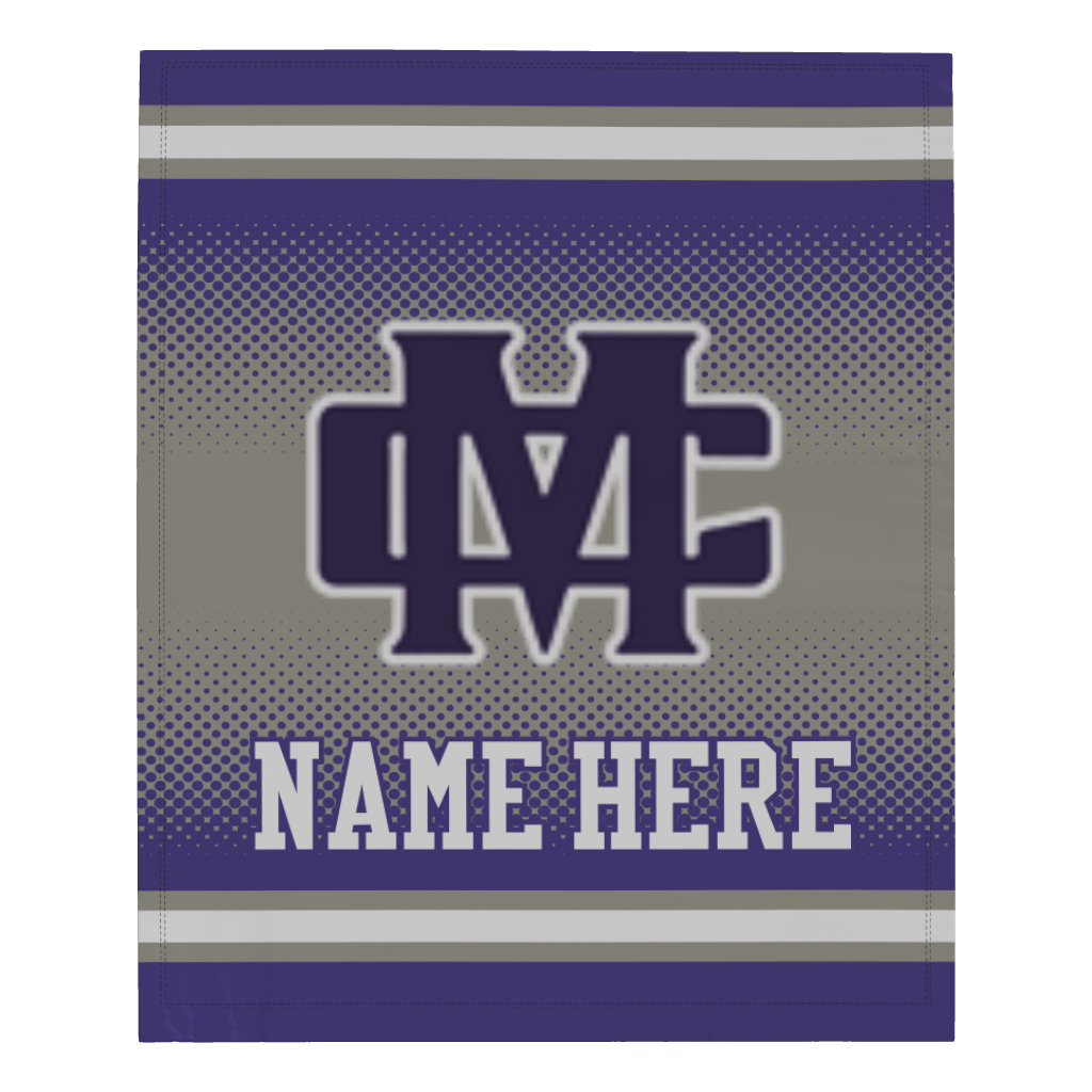 Maryville Christian Microfleece Blanket - MCS Logo W/Stripes (50" W X 60" L)