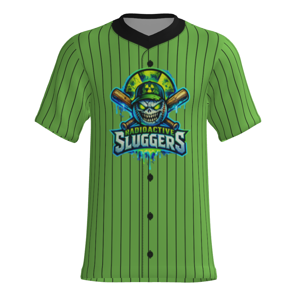 Radioactive Sluggers Faux Button Pull Over Game Jersey