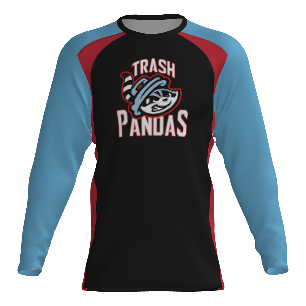Trash Pandas Player Long Sleeve Dri-Gear Sublimated Tee Shirt