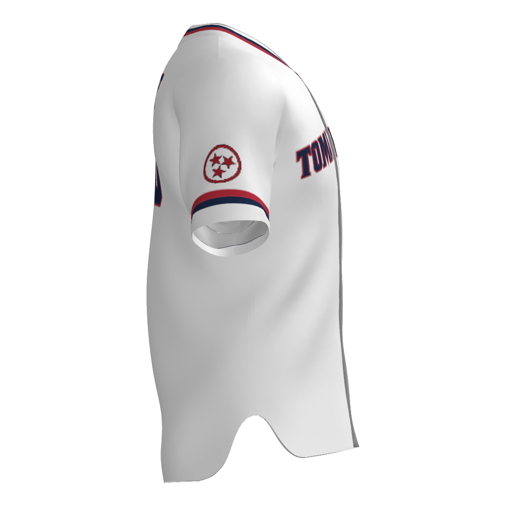Tomahawks Full Button Short Sleeve Game Jersey