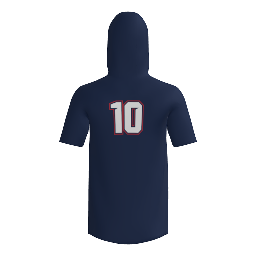 Tomahawks Short Sleeve Sublimated Hoodie - Navy
