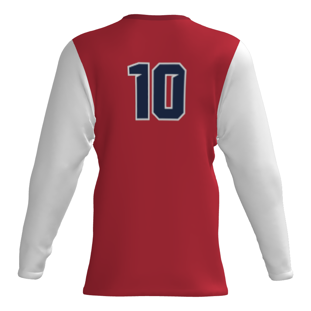 Tomahawks Long Sleeve Dri-Gear Sublimated Tee Shirt - Red